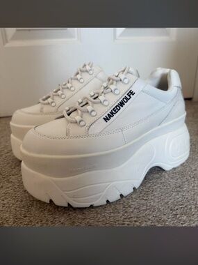 Naked Wolfe leather platform sneakers